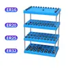 Rack de Armazenamento para Fresas e Brocas CNC com 187 Furos, Porta-Pinças, Armazenamento de Bicos, Prateleira de Empilhamento Multicamadas