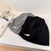 Viento Perezoso Sombrero de Montón de Cabeza Grande para Mujer Otoño e Invierno Moda Jersey Sombrero de Luna Sombrero para el Frío Cara Pequeña Sombrero Baotou para Mujer
