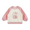 Sudadera Raglán de Bloques de Color Dulce Color Caramelo para Niñas Wulibu 2026 Primavera y Otoño Estampado Digital Colorido Top Casual