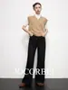 Pantalones JocorbeiSupermodel Negros de Cintura Alta Ligeramente Acampanados para Mujer, Nuevos Pantalones Adelgazantes de Longitud Completa