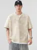 Camiseta de Manga Corta Falsa de Dos Piezas para Hombre 2026 Verano Nueva Camisa Casual para Hombre Cuello Redondo Versátil Manga Media Holgada