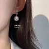 Pendientes de Perla y Circonita Estilo Princesa Diana Pendientes de Perla para Mujer Gama Alta Lujo Ligero Diseño de Nicho Pendientes de Temperamento para Mujer