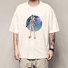 Camiseta de Verano para Hombre de Una Pieza Estampada Luna Ligera Oda Manga Corta y Bestias Campesinas Kedo Animación Ropa Circundante