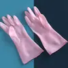 Luvas para Tarefas Domésticas Luvas para Lavar Louça na Cozinha Cor Gradiente Luvas de PVC Luvas para Limpeza Doméstica Luvas de Borracha Resistentes ao Desgaste