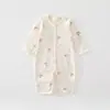 Body de Algodão Infantil Classe A 0-1 Ano Macacão de Bebê Primavera e Outono Macacão de Bebê Recém-nascido Pijama