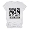 Criando Minha Mãe Amazon Ebay Site Independente Comércio Exterior Transfronteiriço Confortável Simples Camiseta Feminina Gola Redonda Manga Curta