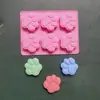 6 Garras de Gato 315 molde de sabão molde de biscoito de chocolate molde de bolo molde de sorvete doce molde de silicone