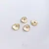 Folheado a Ouro 14K Espaçador Folha de Lótus Curvado Bandeja Flor de Grão de Madeira Escovado Espaçador Acessórios para Pulseira de Joias DIY
