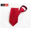 Venta al por mayor de fábrica Corbata con cremallera Tela jacard Rayas casuales Boda Cremallera roja Fácil de tirar Corbata para novio