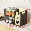 Estante de almacenamiento de escritorio, organizador de tazas para mesa de comedor, estante de bocadillos multicapa para encimera de cocina, gabinete de café, portavasos