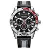 Reloj deportivo MEGIR para hombre, luminoso, resistente al agua, de cuero, con cronógrafo multifuncional y giratorio, ideal para bucear, disponible en varios países.