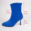 Botines de gamuza para mujer para otoño e invierno, botas delgadas de tacón alto, estilo único, punta fina, tacón grueso, talla grande, nuevas botas Martin de otoño e invierno