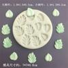 Molde de silicona de hoja de ginkgo de 10 agujeros, trébol de cuatro hojas, molde de gota de yeso, molde para herramienta de pastel de bricolaje de chocolate