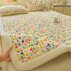 Juego de Tres Piezas de Colchón de Terciopelo de Leche para Uso Doméstico, Sábana de Cama Gruesa Caliente de Invierno, Protector de Colchón de Cama Individual para Dormitorio de Estudiantes Colchón