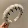 Faixa de Cabelo de Pelúcia Desenho Animado para Mulheres 20256 Nova Outono e Inverno Faixa Fofa para Lavar o Rosto, Presilha de Cabelo Antiderrapante e Segura