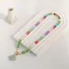 Collar con colgante de letra de 14 quilates para mujer, joya de piedras preciosas de colores, joyería de playa de verano, gran oferta en Amazon