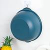 Nuevo juego de seis cestas de drenaje de doble capa con colores contrastantes, cesta de plástico para lavar verduras, lavabo para lavar verduras, cocina del hogar, fruta creativa azul