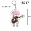 Colgante del anime "Bocchi the Rock!"Presentando a Bocchi-chan y Nika Nika, con expresiones geniales, adecuado para mochilas y como un llavero exquisito"