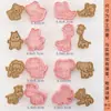 Mini Moldes para Galletas de Dibujos Animados Sanrio Hogareños Moldes de Sandía Estéreo 3D Corte a Presión Horneado de Fondant Hecho a Mano