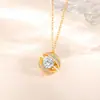 Collar Colgante Planeta Flotante Cepillado de Plata de Ley S925 para Mujer, Estilo Lujo Ligero, Cadena Clavicular de Circonita de Nicho de Gama Alta Joyería de Plata