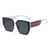 Gafas de Sol Vintage de Polígono con Montura Grande para Mujer Rayadas Color-Lucha Color-Lucha Gafas de Tiro Callejero Gafas de Sol de Moda de Alto Nivel