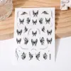 Arte de Uñas Rosa Estilo Japonés Línea Blanca y Negra Pegatinas de Arte de Uñas Acuarela Nuevo Súper Hada Mariposa Pegatinas de Arte de Uñas Pegamento Pianpian