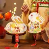 Festival de Mediados de Otoño Nuevo Paquete de Materiales para la Fabricación de Linternas tipo Satchel para Niños Linterna de Estilo Antiguo Hecha a Mano para Niños Conejo