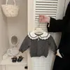 Suéter de Bebé Niña para Principios de Primavera Estilo Coreano Ropa Nueva para Bebé Moda Infantil de Primavera Suéter de Punto con Cuello