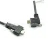Adaptador de Ángulo Recto Tipo-C con Tornillos a Cabezal Recto Tipo-C con Doble Tornillo para Fijar Cable de Datos Cable de Extensión de Datos