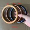Bolso Bolso de Mano Asa de Bolso Mango Redondo de Madera Asa de Madera para Llevar en la Mano Bolso de Mano Accesorios de Metal para Bolso de Madera
