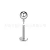 Set de Aretes Redondos de Titanio F136 con Dientes Largos, Clavos para Cartílago con Zirconia en Copa, Joyería para Piercing de Aleación de Titanio G23 Transfronteriza