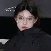 Gafas Retro Doradas Triangulares Cat-Eye con Espejo Plano de Apariencia Elegante Se Pueden Combinar con Lentes para Miopía con Filtro de Luz Azul para Mujeres en Europa y América