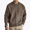 Popular Transfronterizo Talla Europea Talla Grande Prendas de Punto Suéter Chaqueta Cardigan para Hombre Color Sólido Cálido Negocio Fábrica Al por Mayor
