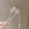 Nuevo Pasador de Estilo Chino de Alta Gama con Borlas de Copo de Nieve de Perlas, Pasador de Estilo Tradicional para Cheongsam y Hanfu, Pasador para Recogido, Accesorios para Mujer