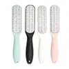 Venta al por mayor de fábrica tabla para frotar los pies de doble cara de acero inoxidable dispositivo doméstico para limar los pies removedor de piel muerta callos cutícula lima para frotar los pies