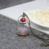 Collar de la Rosa del Principito, Varios Estilos de Collares de Rosa, Colgantes de Joyería con Cubierta de Cristal, Moderno