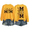 Mamá de voleibol Amazon Wish sitio independiente moda europea y americana sudadera deportiva holgada para mujer con estampado frontal y trasero