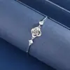 Collar con colgante de trébol de cuatro hojas de la suerte para mujer, pulsera de pareja de verano, bonita y elegante, joyería para las orejas con hojas azules.