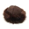Sombrero de terrateniente de felpa estilo étnico imitación yurtada sombrero de piel de visón sombrero grueso cálido con forro polar de invierno para hombres y mujeres