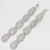 Moda Europeia e Americana Estilo Retrô Brincos Sexys de Diamante Inteiro Personalidade de Boate Exagerados Longos Brincos de Palco para Noiva E253