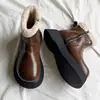 Botas de Nieve de Suela Gruesa para Mujer 2026 Nuevo Estilo de Invierno Forradas de Felpa Calientes Engrosadas Zapatos de Algodón Antideslizantes Impermeables Botas Martin Botines