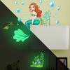 Pegatinas de Pared Luminosas de Hada de Flores, Sirena, Mariposa, para Sala de Estar, Dormitorio, Habitación Infantil, Pared de Fondo Decorativa, Adhesivo Fluorescente para Interruptor