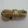 Cordones Planos Anchos de Hilo Dorado y Plateado de 1 cm Cordones Casuales de Colores Brillantes Adecuados para Tenis, Zapatos de Lona, Cordones Deportivos