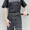 Cinturón de pantalón versátil, estilo coreano, universal, retro, para hombre, con hebilla de pasador.