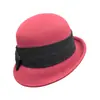 Gorro de Copa de Lana para Mujer en Otoño e Invierno Sombrero de Fieltro de Terciopelo Retro Francés Estilo Dama Sombrero de Lujo Elegante Accesible