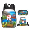 Mochila Escolar Estudiante Roblox Transfronteriza Estilo Coreano para Estudiantes de Primaria y Secundaria Mochila de Moda Trendy Estilo Ins Juego de Tres Piezas