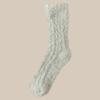 Calcetines de mujer para parejas, de forro polar coral, para otoño e invierno, gruesos y cálidos, para dormir en casa, de felpa, con forma de luna.