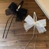Horquilla de Perlas con Lazo de Gasa Sobredimensionado de Moda para Combinar con Todo para Mujer, para Cabello Semirrecogido, Clip Lateral para el Cabello, Clip para Flequillo Lateral