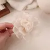 Pinza para el pelo de Chifón con Flor de Hada Súper Tamaño Mediano Pinza de Tiburón Suave Pinza para el Pelo en la Parte Posterior de la Cabeza Pinza para el Pelo Fotográfica Atmosférica