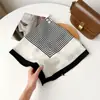 Colección de Pañuelos Cuadrados Pequeños Retro de 70 cm, Nuevo Pañuelo de Seda Otoño e Invierno, Bufanda para el Cuello con Patrón de Espiga, Protector de Cuello Multiusos, Pañuelo Vintage para Atar Bolsos